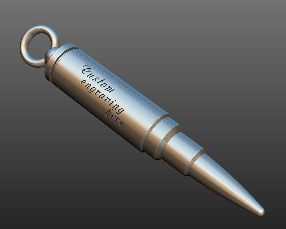 Bullet pendant stash jewelry 3d model for printing STL 3D print model_11