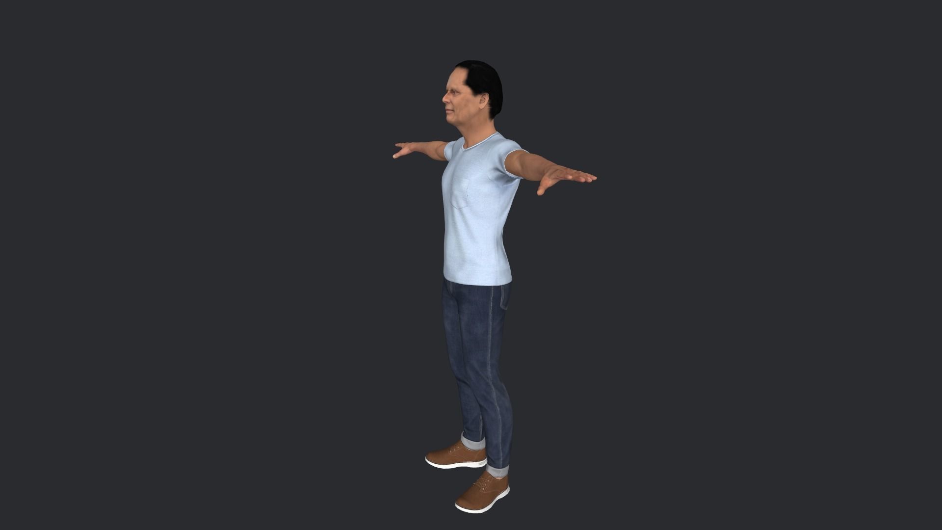 Moses Nagamootoo Hyper Realistic Full Body Rigged Character 3D model_8