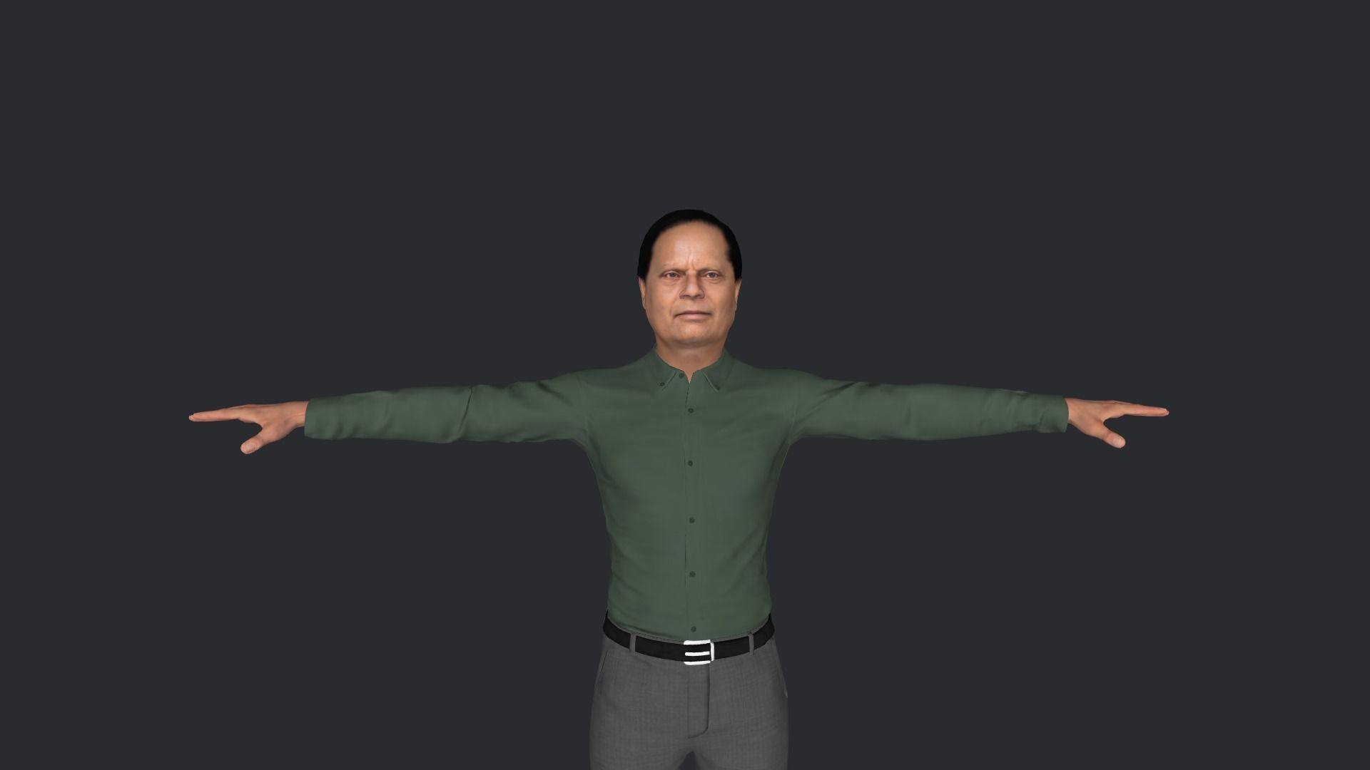 Moses Nagamootoo Hyper Realistic Full Body Rigged Character 3D model_32