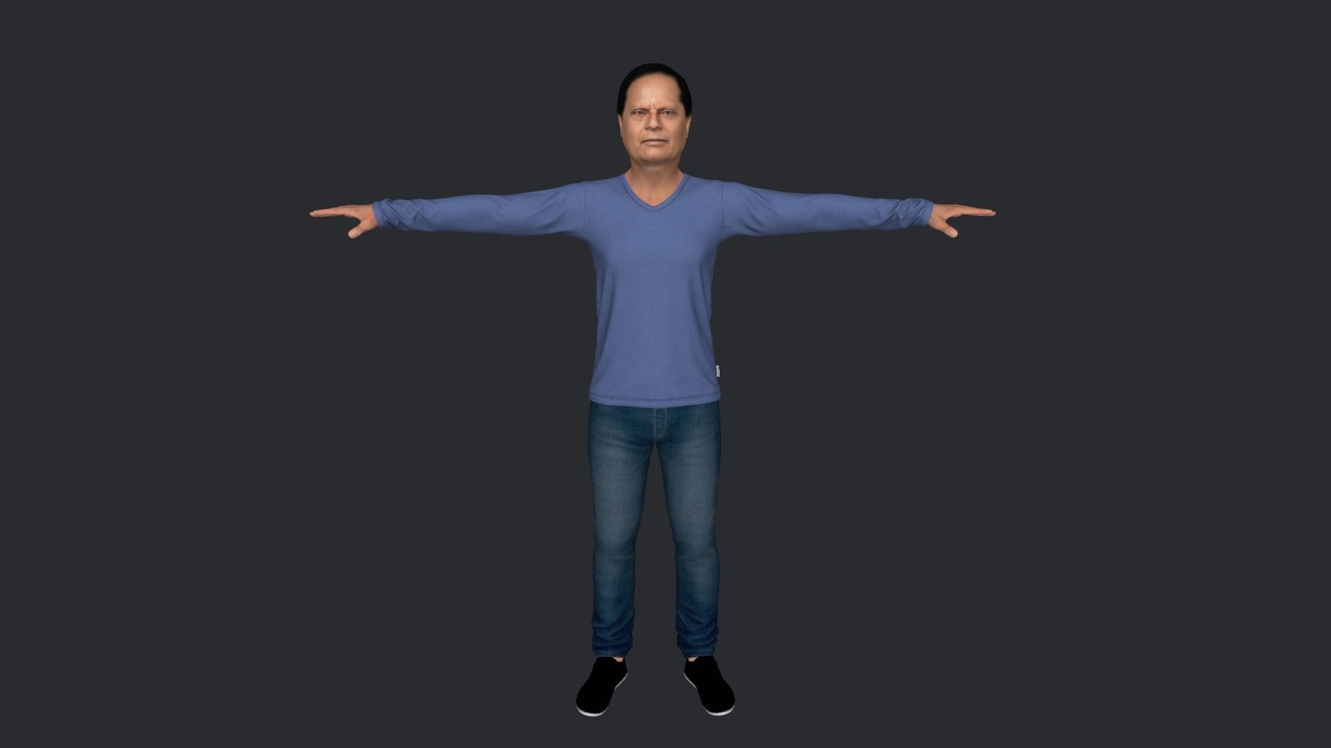 Moses Nagamootoo Hyper Realistic Full Body Rigged Character 3D model_18