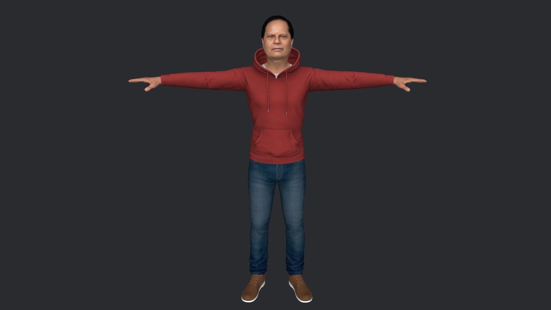Moses Nagamootoo Hyper Realistic Full Body Rigged Character 3D model_13