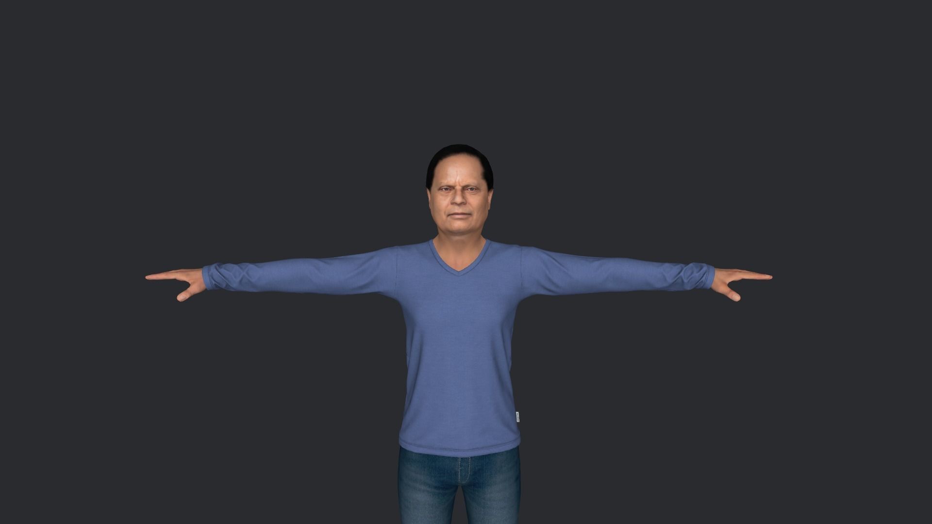 Moses Nagamootoo Hyper Realistic Full Body Rigged Character 3D model_17