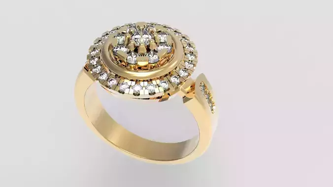 Round Head Engagement Ring