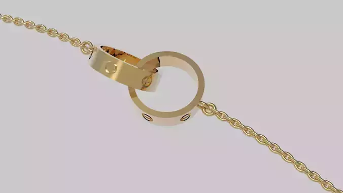 Love Ring  Chain Bracelet