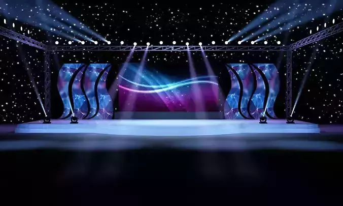 Concert party carnival stage 3 3D model