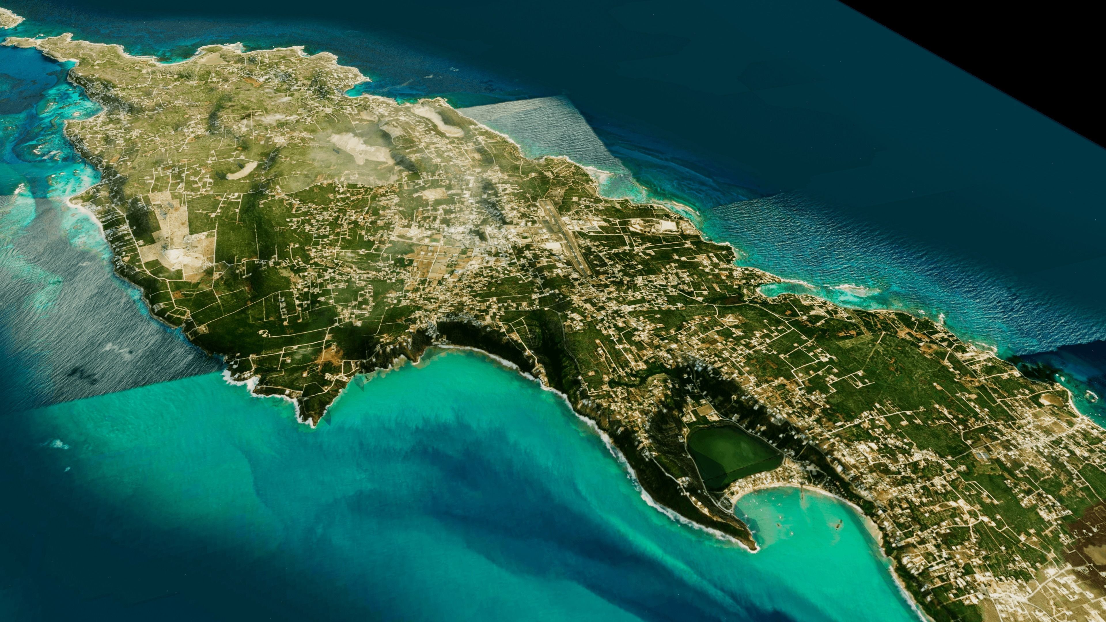 Anguilla Island full 3d model terrain Low-poly 3D model_3