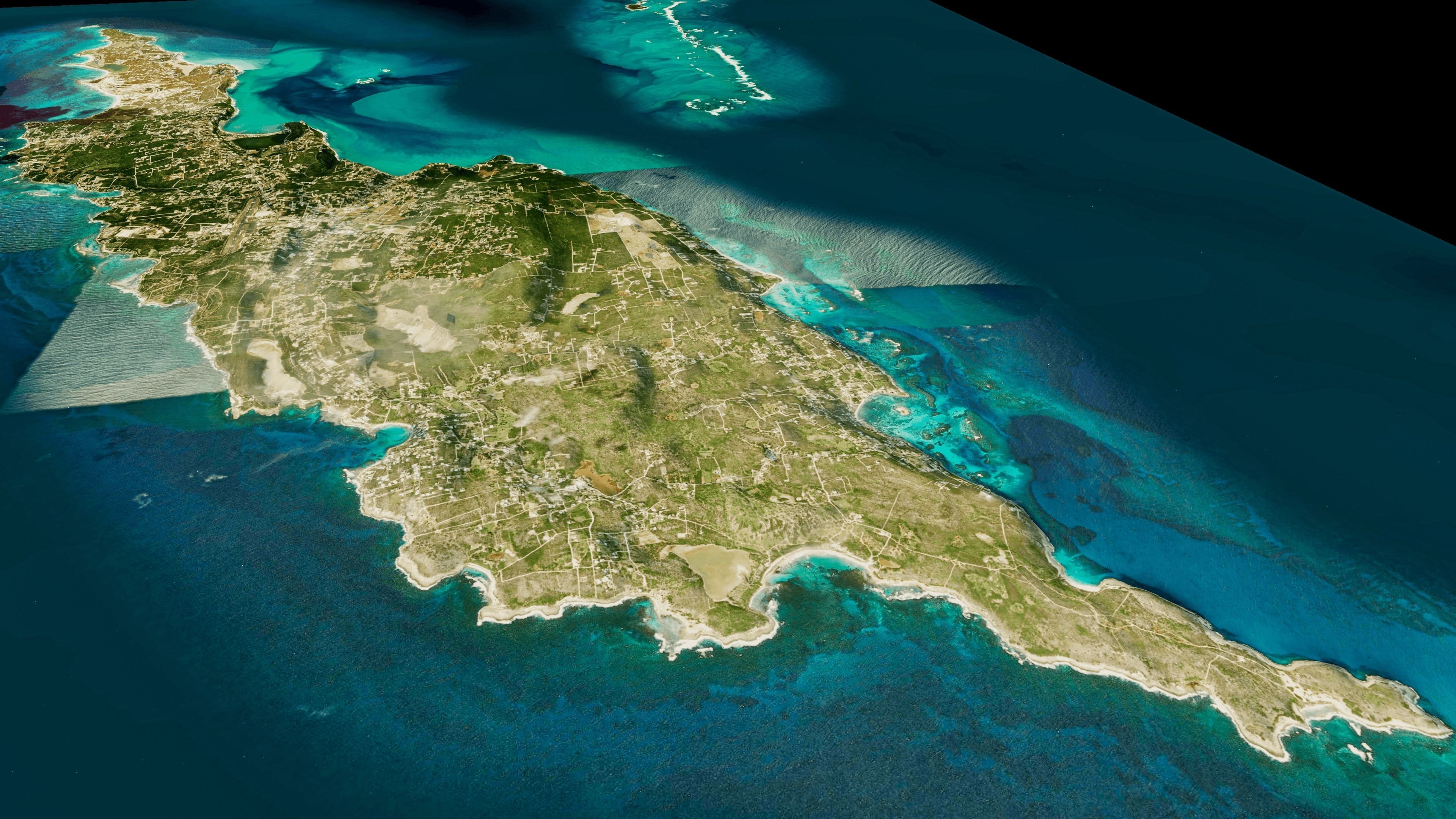 Anguilla Island full 3d model terrain Low-poly 3D model_6