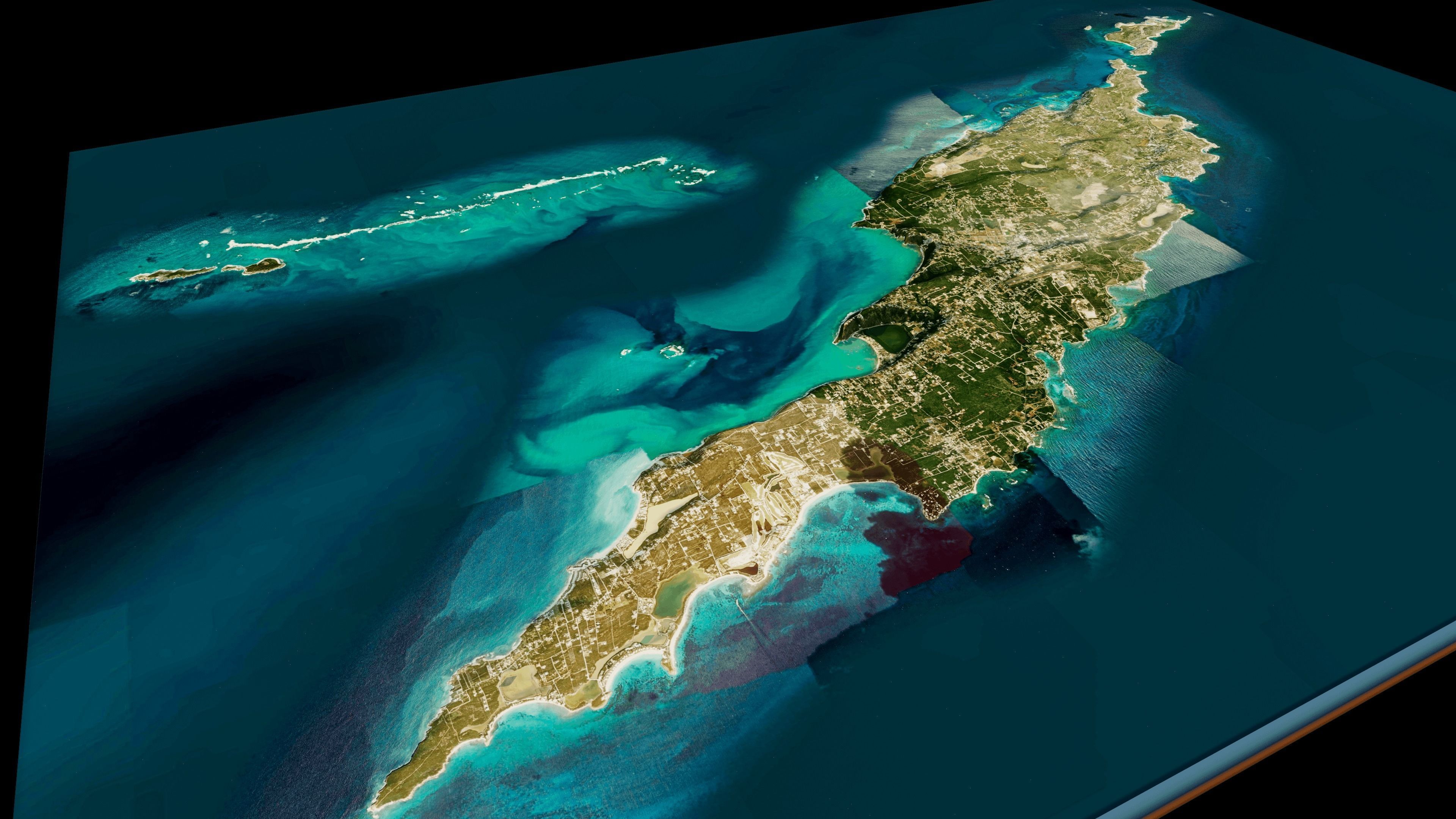 Anguilla Island full 3d model terrain Low-poly 3D model_1