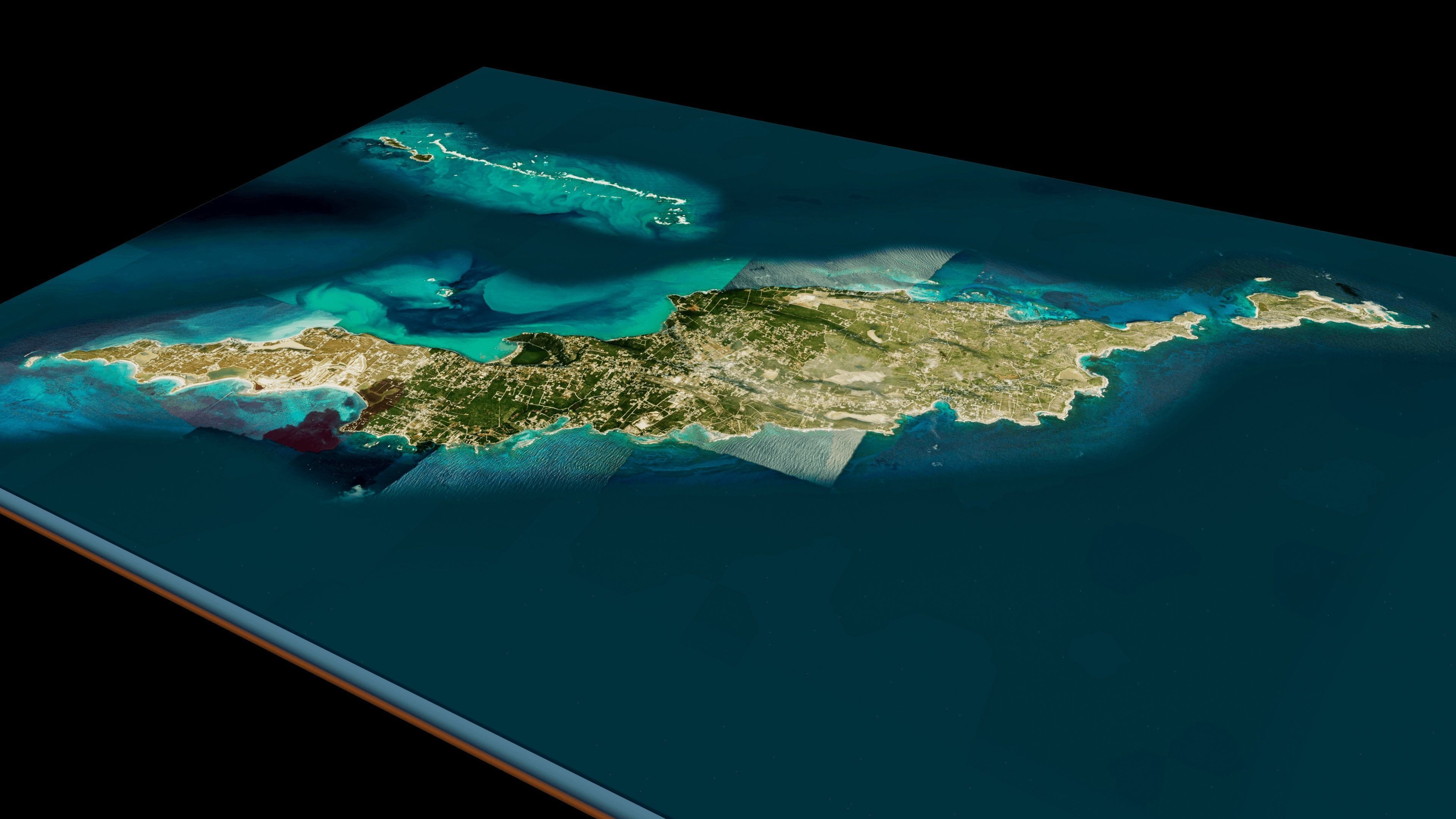 Anguilla Island full 3d model terrain Low-poly 3D model_9