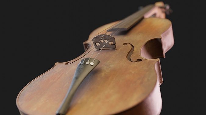 Old violin 3D model