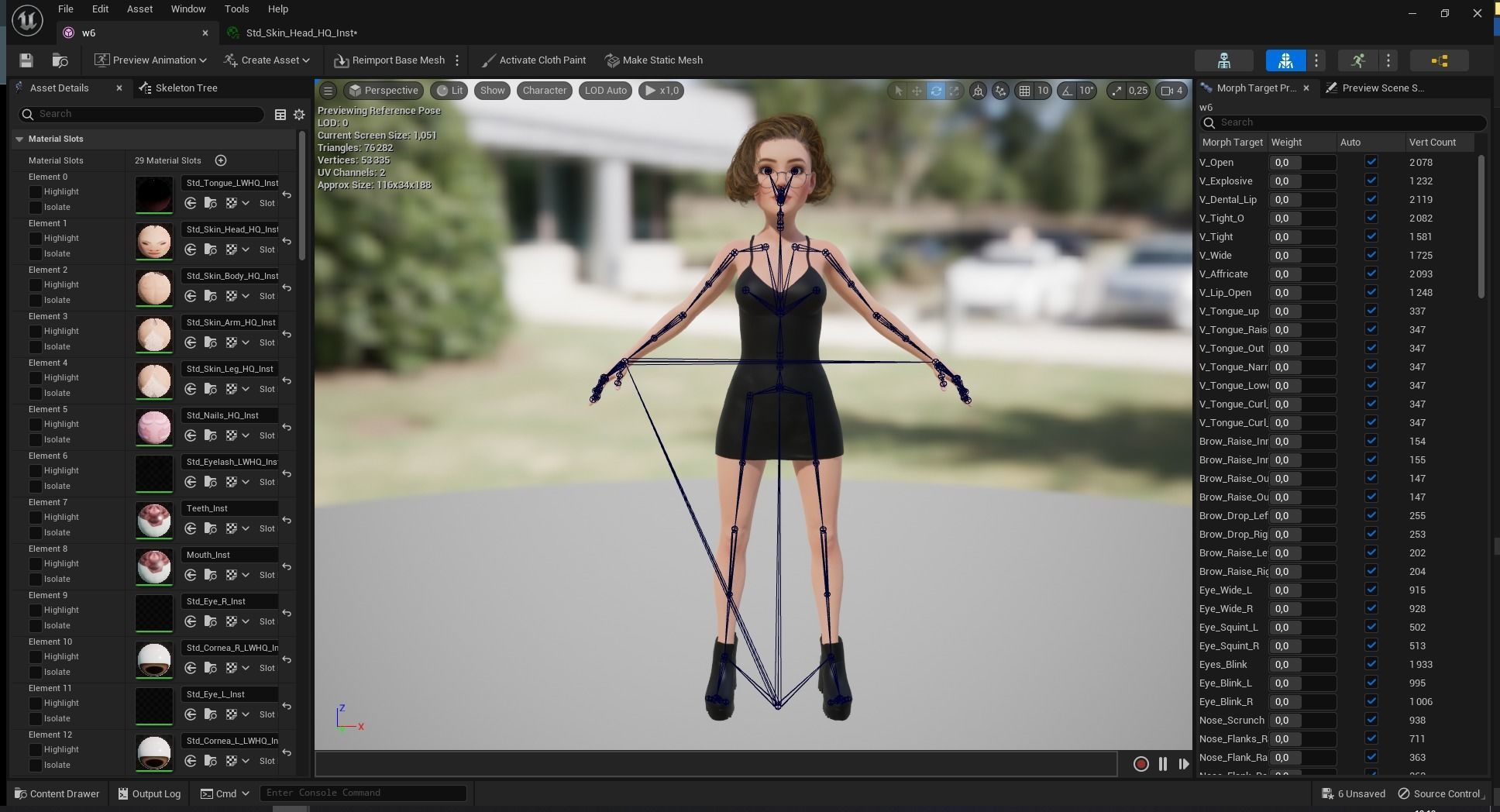 Stylized Cartoon Woman Toon girl Low-poly 3D model_28