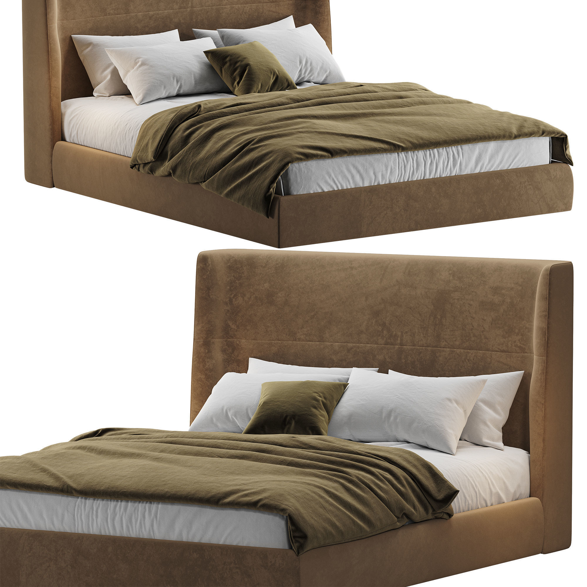 CHLOE Bed Low-poly 3D model_1