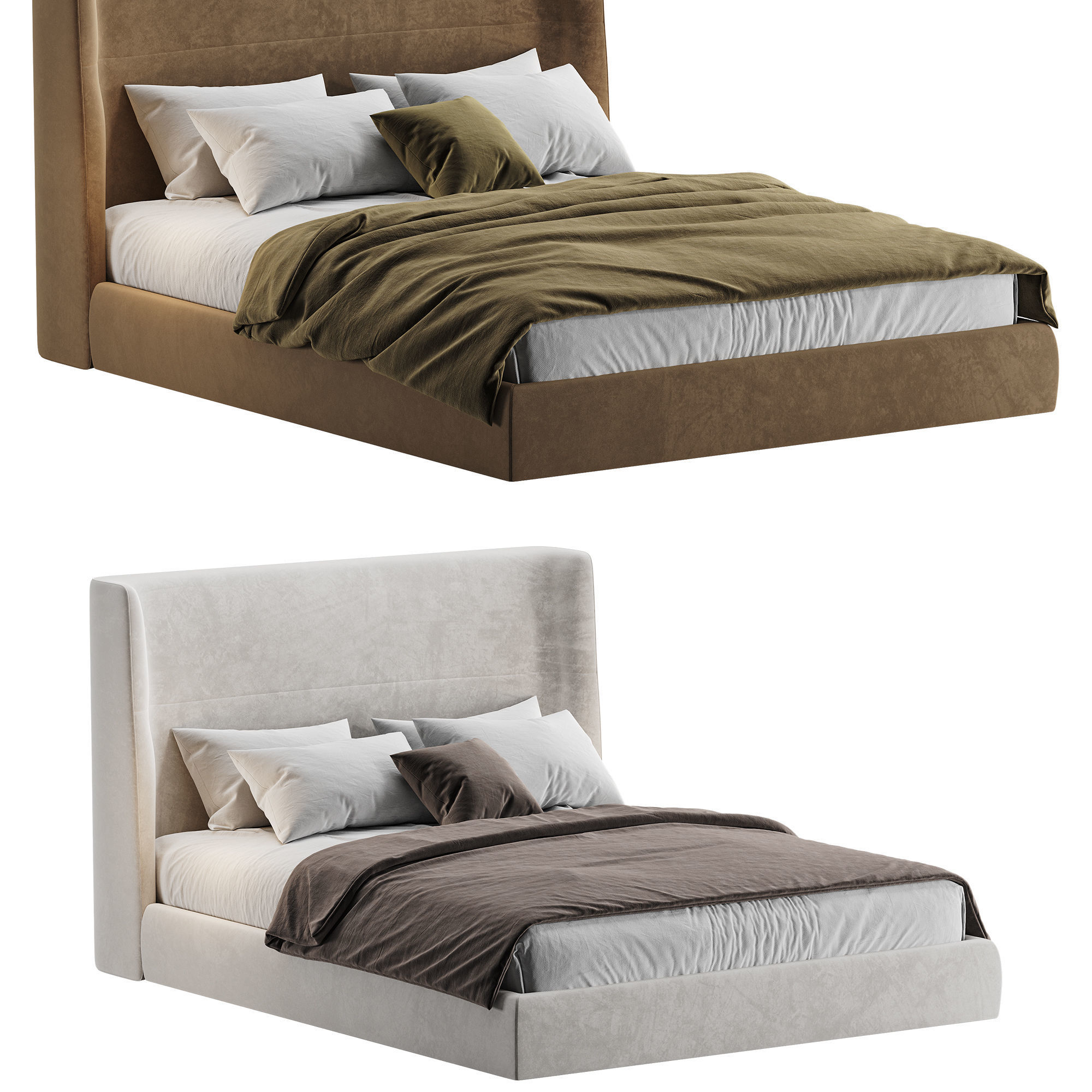 CHLOE Bed Low-poly 3D model_2