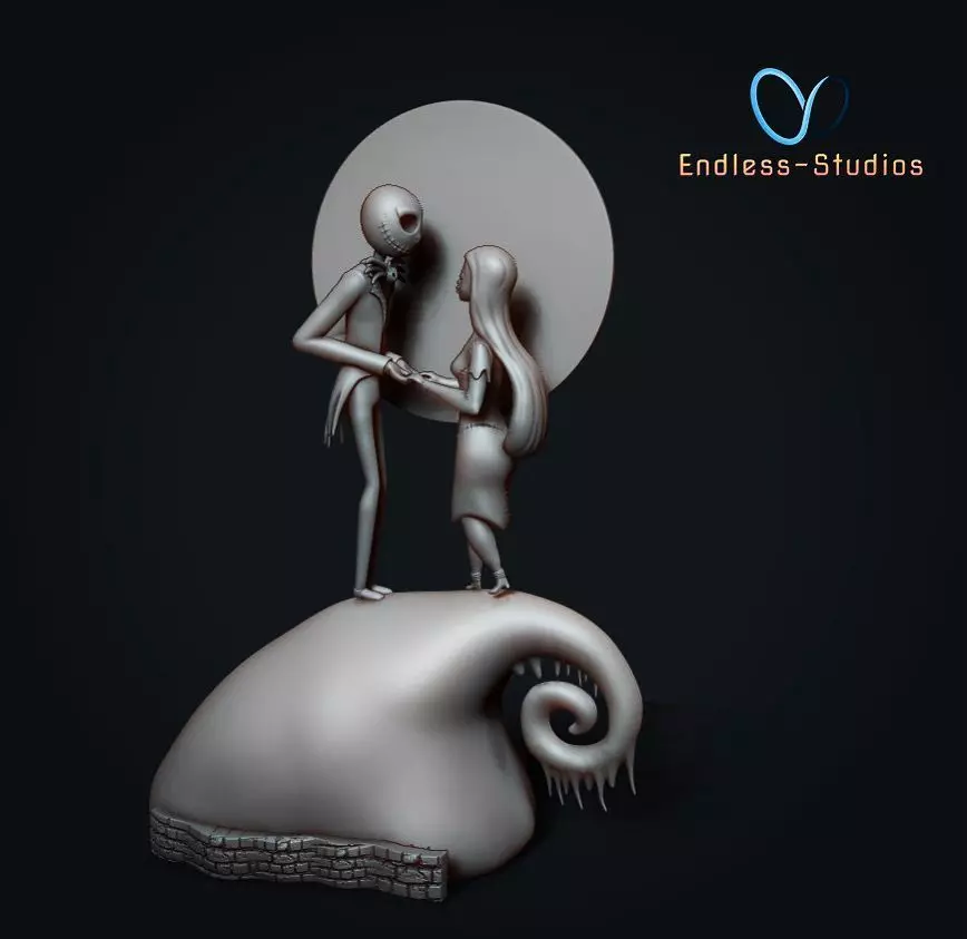 Jack and Sally 3D print model_0