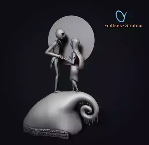 Jack and Sally 3D print model