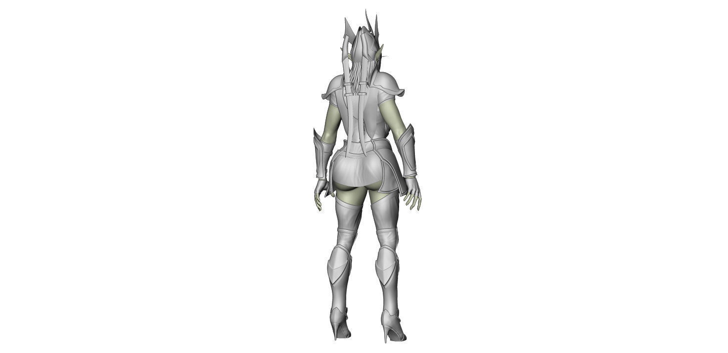 Araniel Elf Girl free Free 3D print model_3