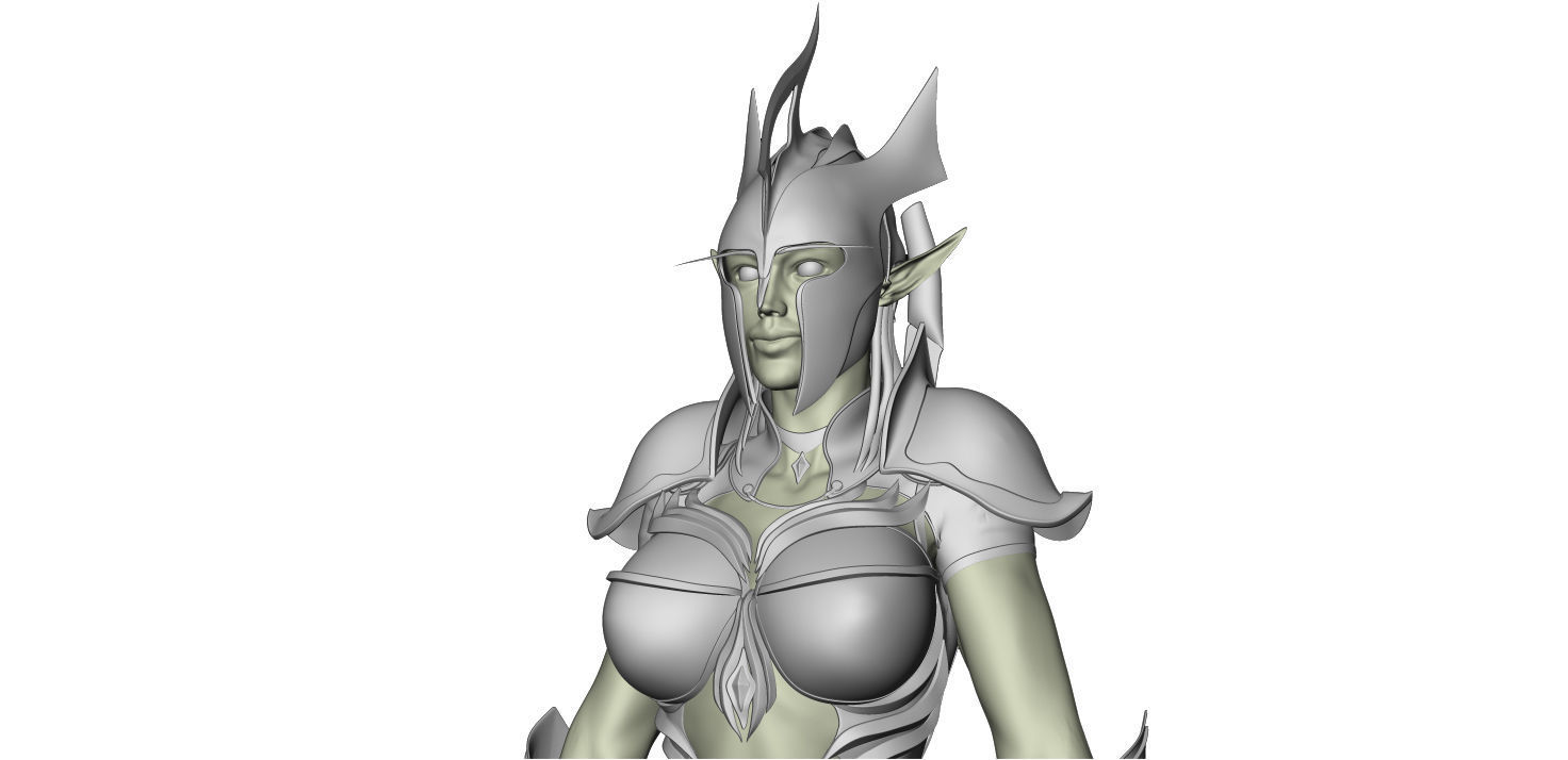 Araniel Elf Girl free Free 3D print model_4