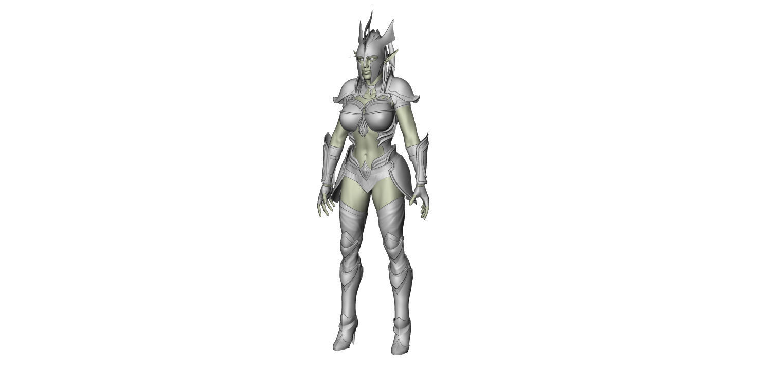 Araniel Elf Girl free Free 3D print model_2