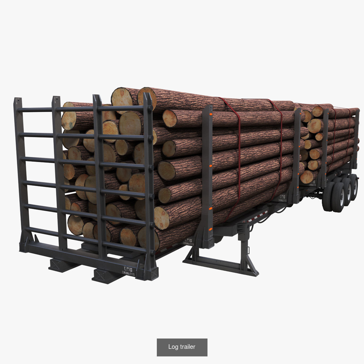 Industrial semi trailers 3D Model Collection_4