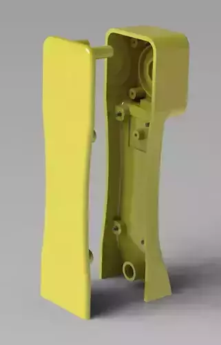 Unusual telephone handset 3D print model