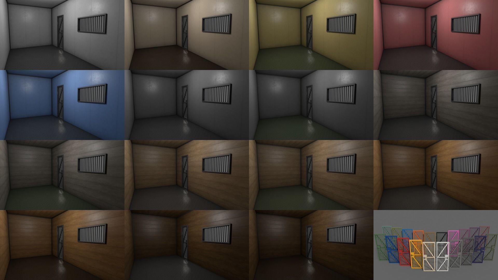 PBR Container House CC 20ft V4 Low-poly 3D model_3