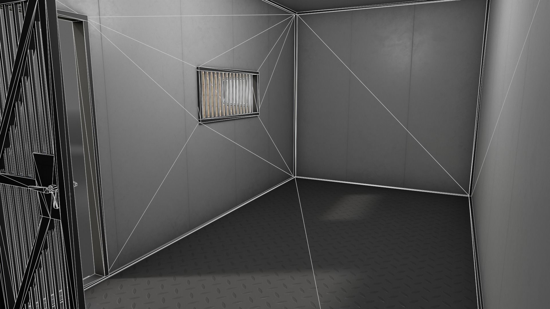 PBR Container House CC 20ft V4 Low-poly 3D model_15