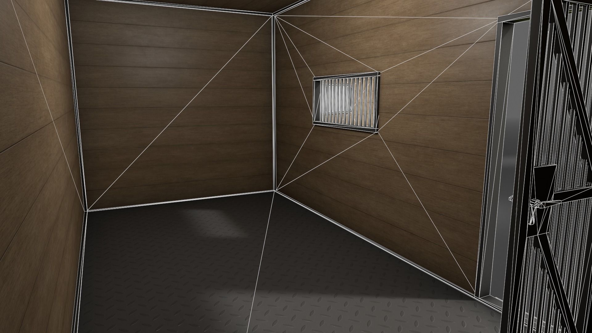 PBR Container House CC 20ft V4 Low-poly 3D model_18