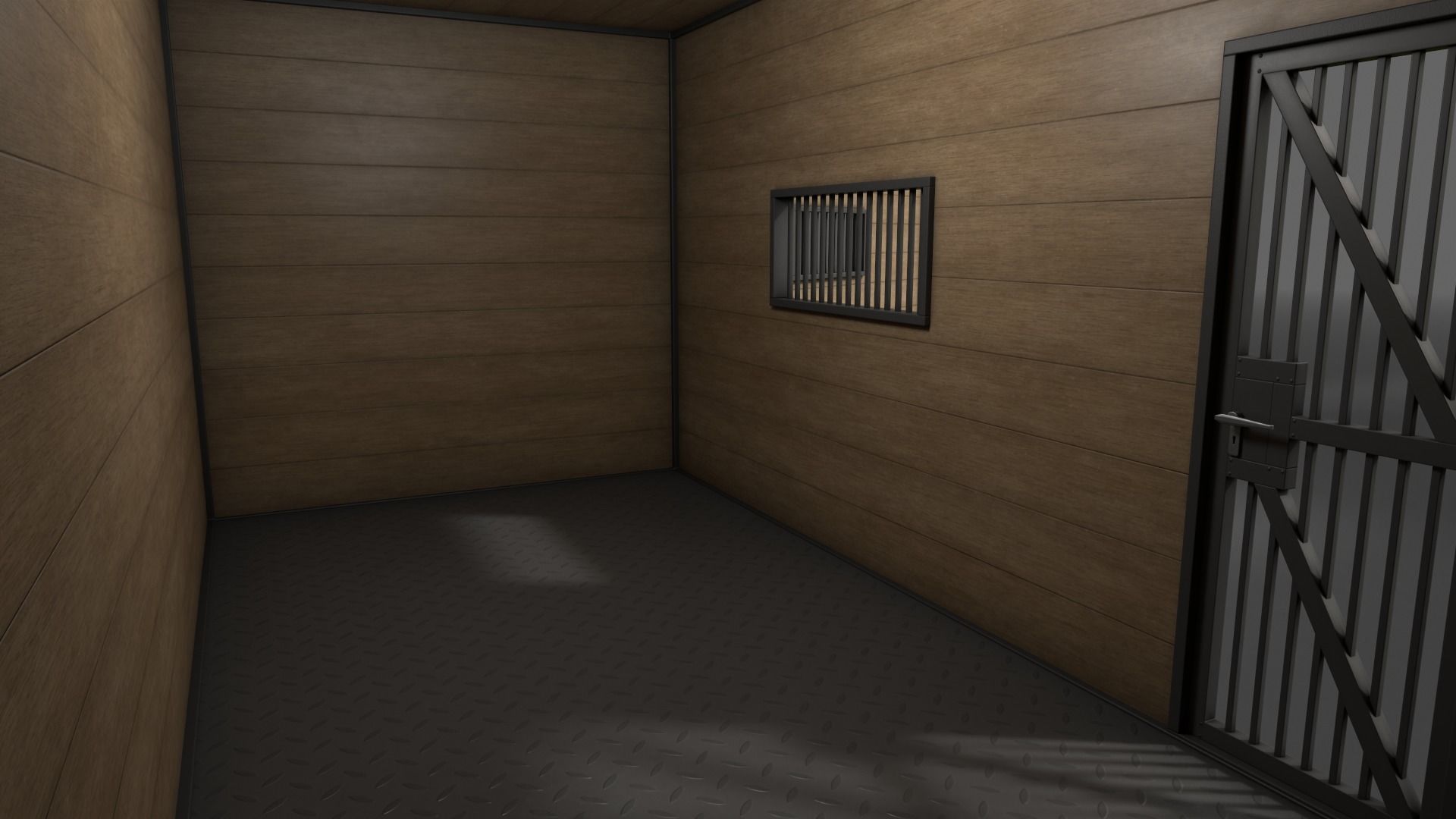 PBR Container House CC 20ft V4 Low-poly 3D model_16