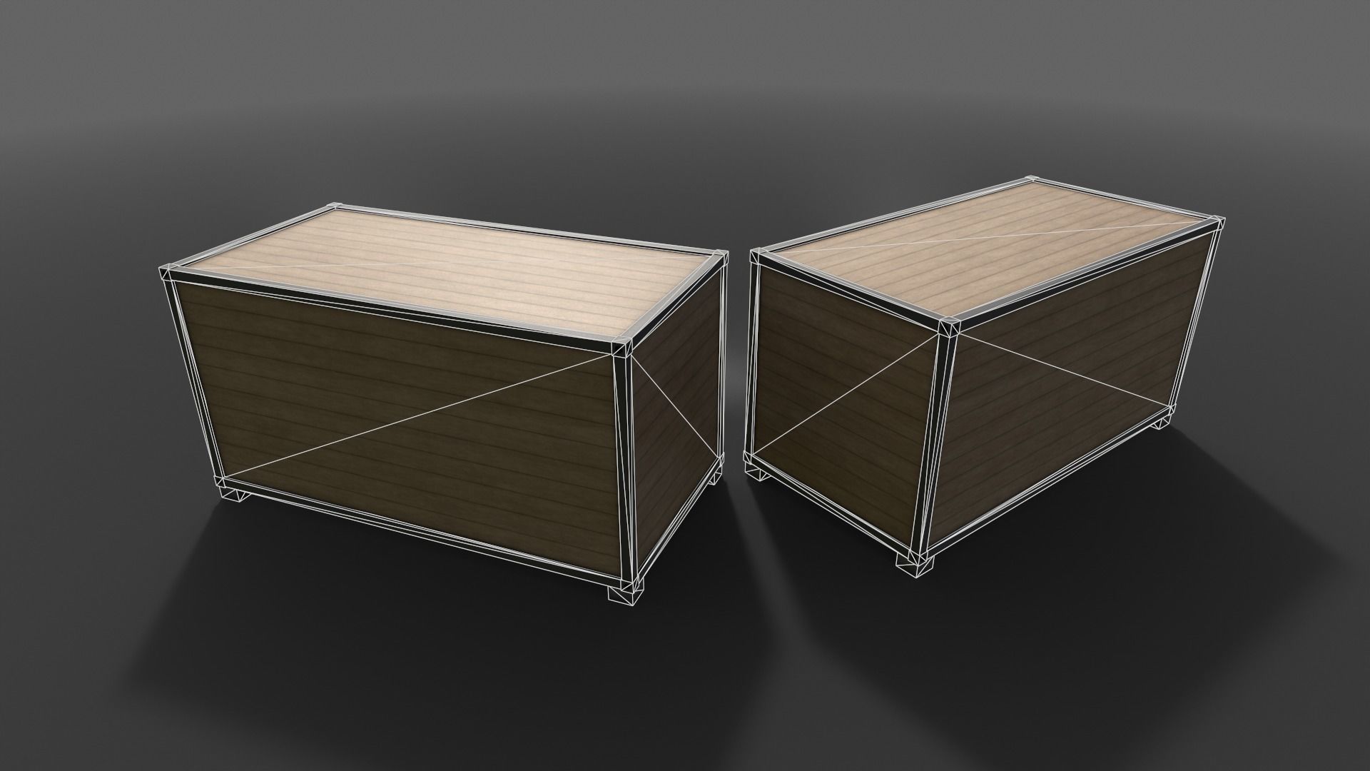 PBR Container House CC 20ft V4 Low-poly 3D model_21