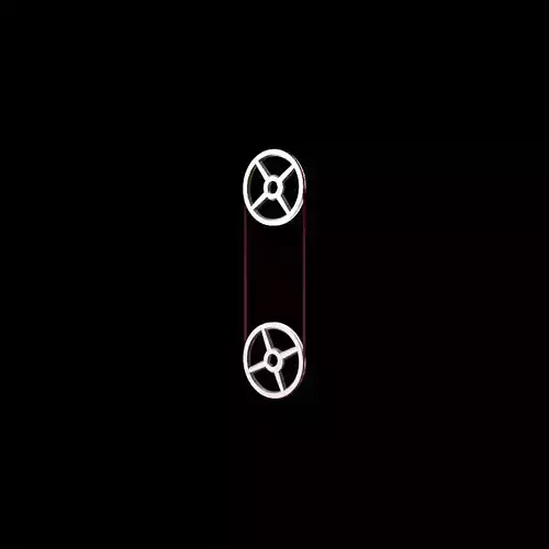 Mechanical Pulley Animated 1 3D model