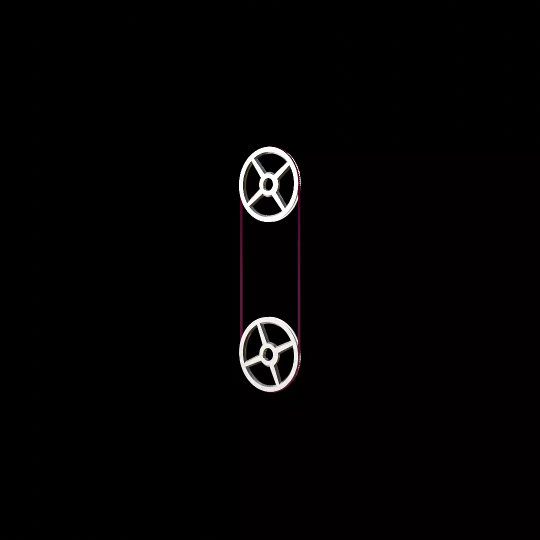 Mechanical Pulley Animated 1 3D model_0