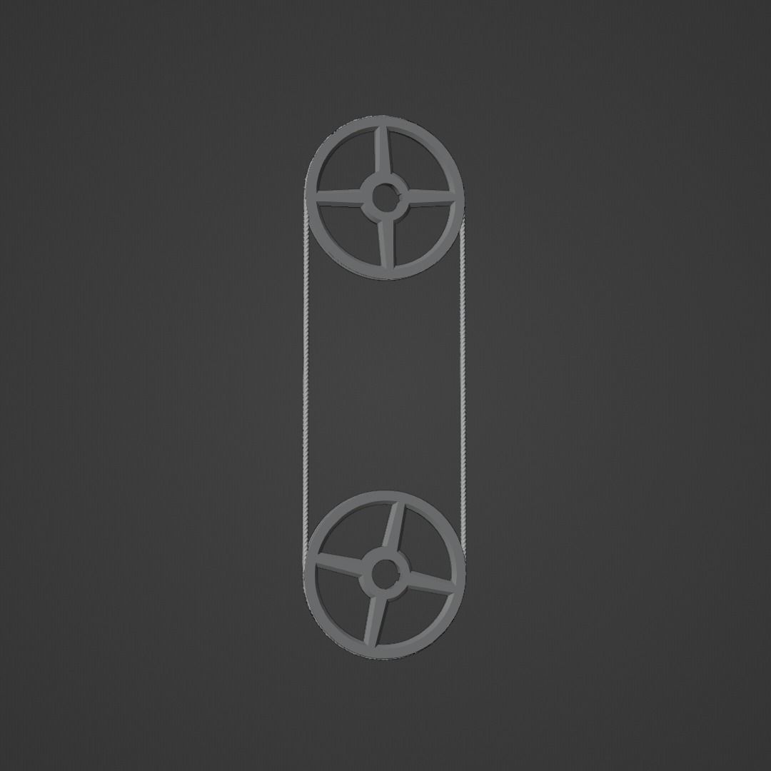 Mechanical Pulley Animated 1 3D model_4