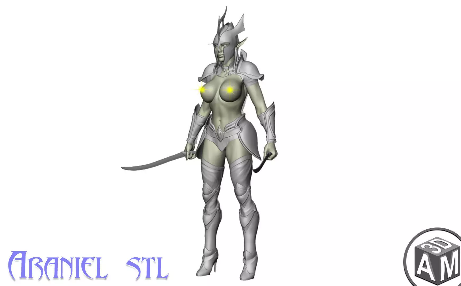 Araniel Elf Girl 3D print model