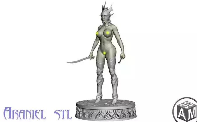 Araniel Elf Girl 3D print model