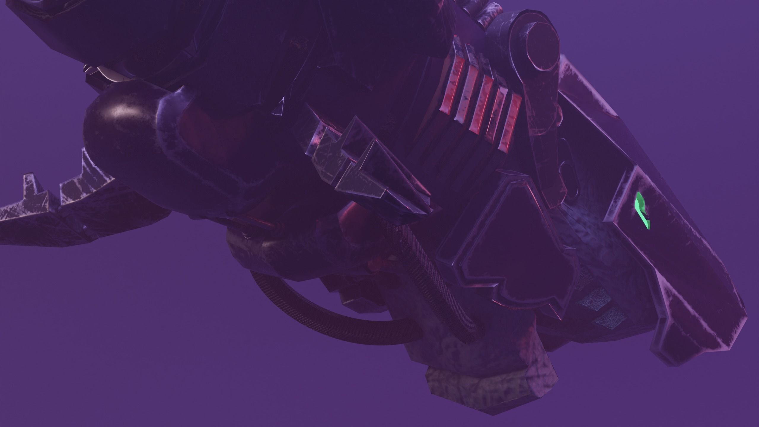 Sea Horror Scary Robo Shark Low-poly 3D model_12