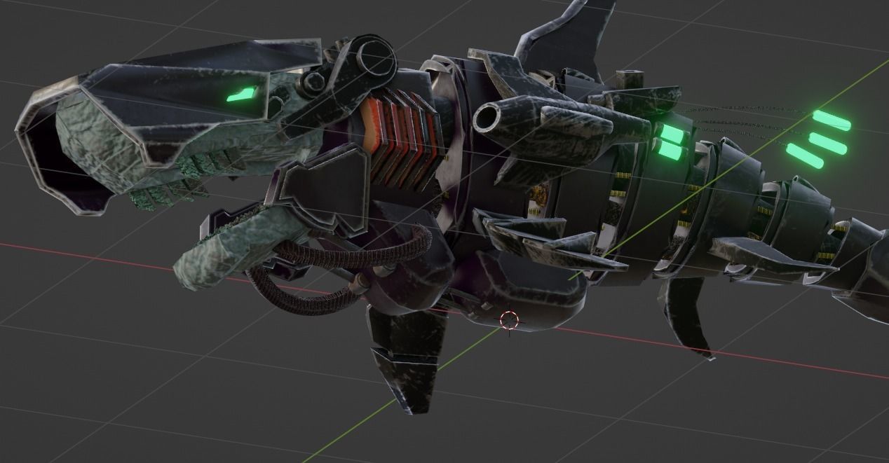Sea Horror Scary Robo Shark Low-poly 3D model_17