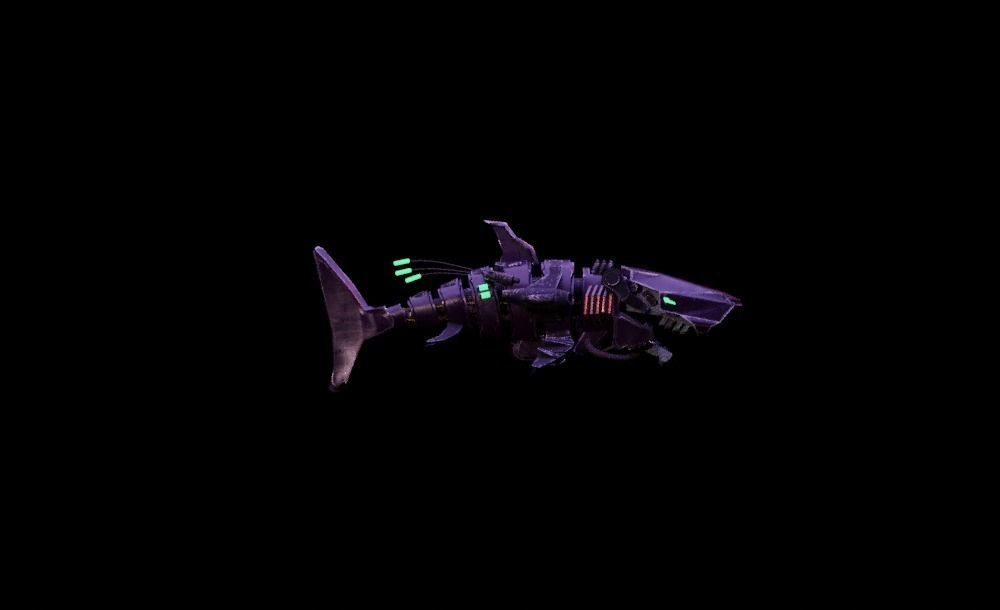 Sea Horror Scary Robo Shark Low-poly 3D model_13