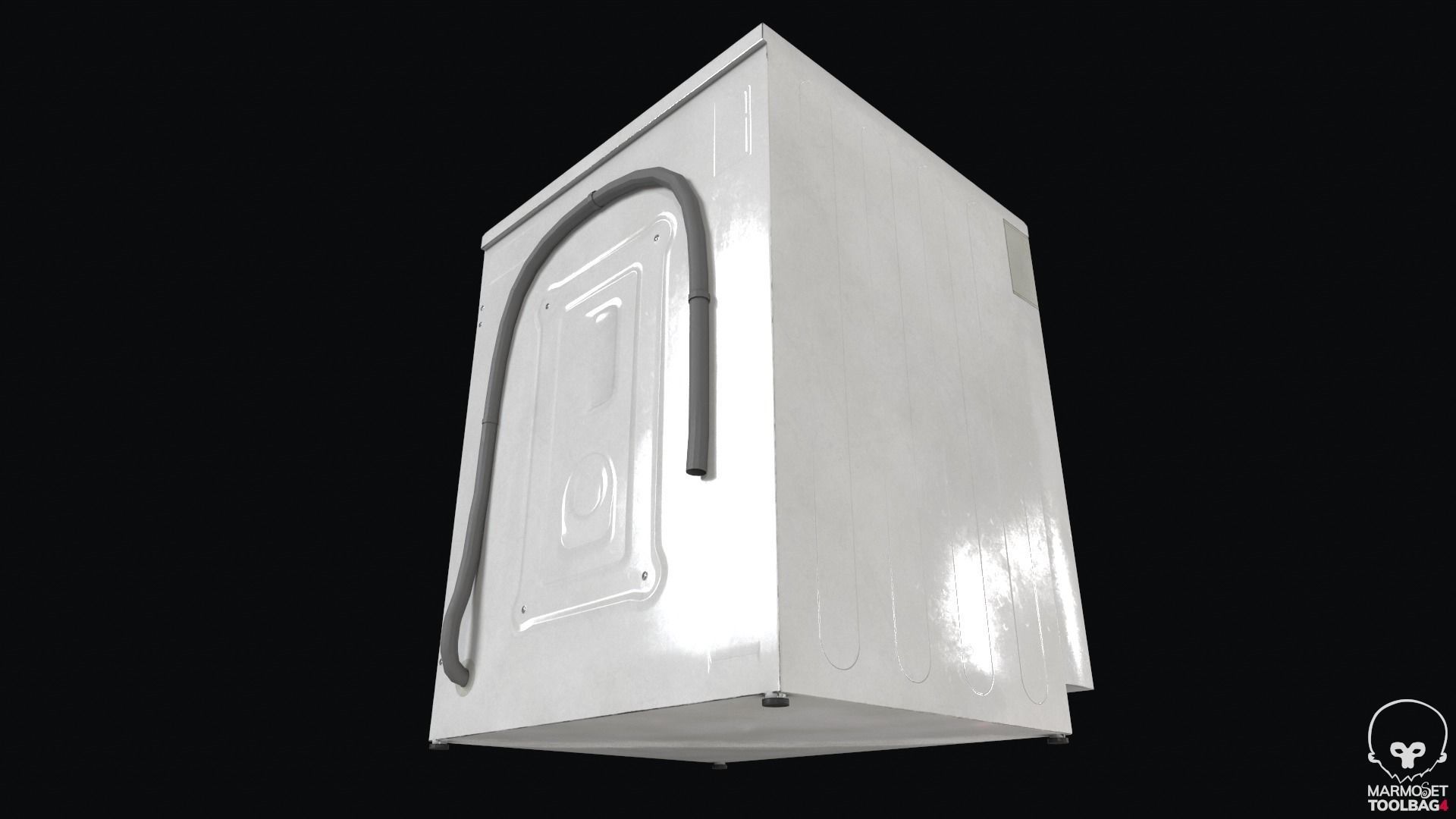 Washing Machine Low-poly 3D model_8