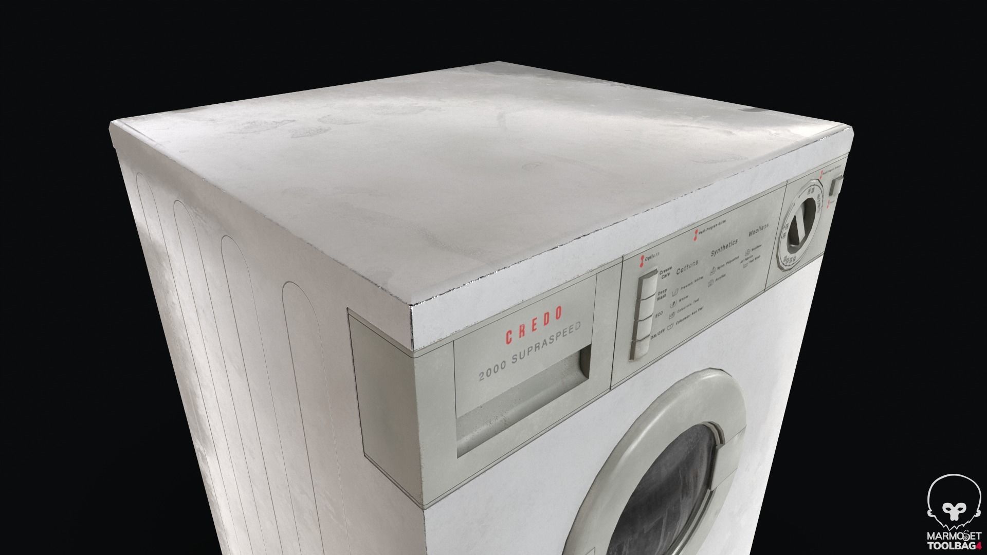 Washing Machine Low-poly 3D model_9