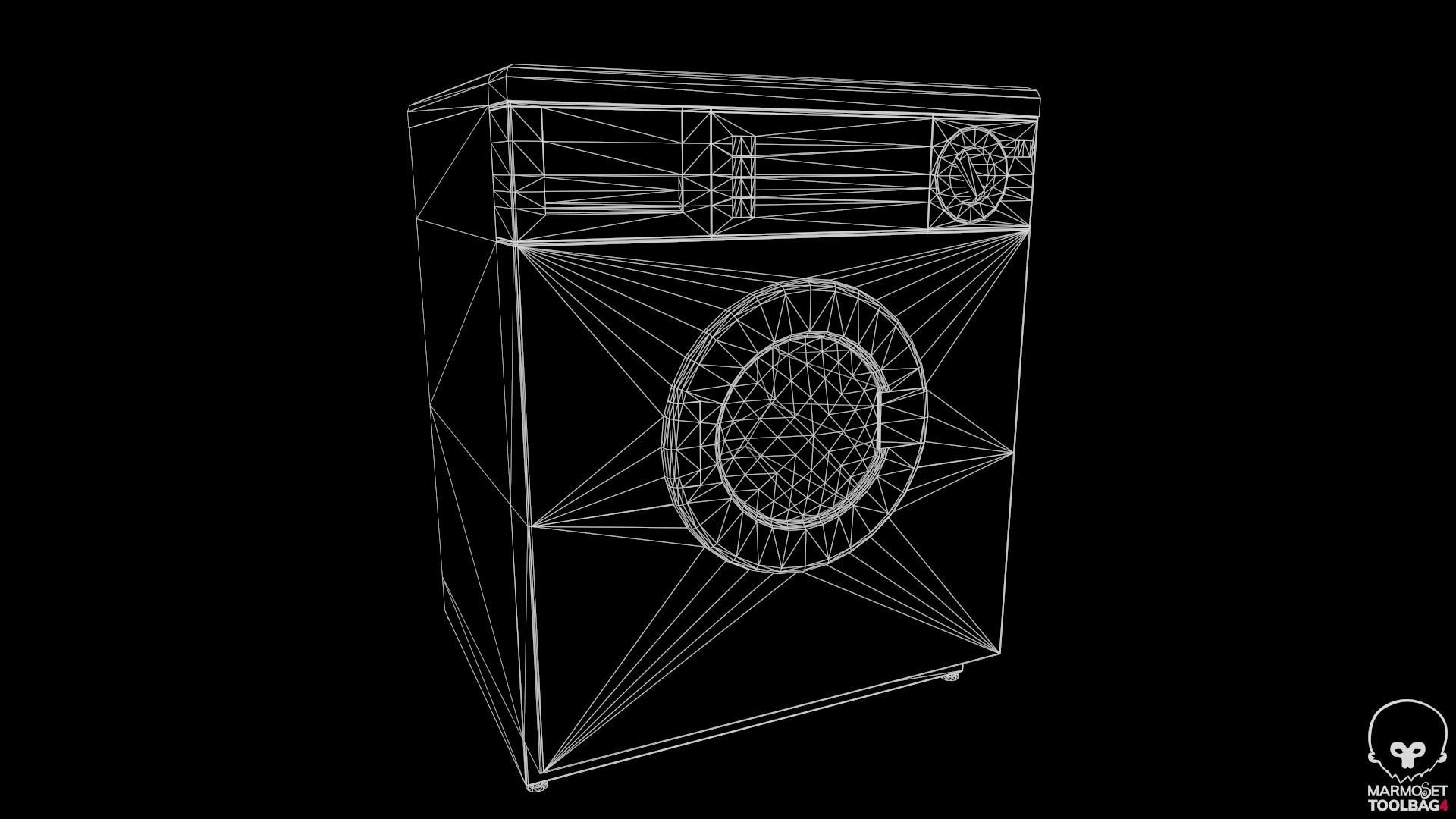 Washing Machine Low-poly 3D model_10