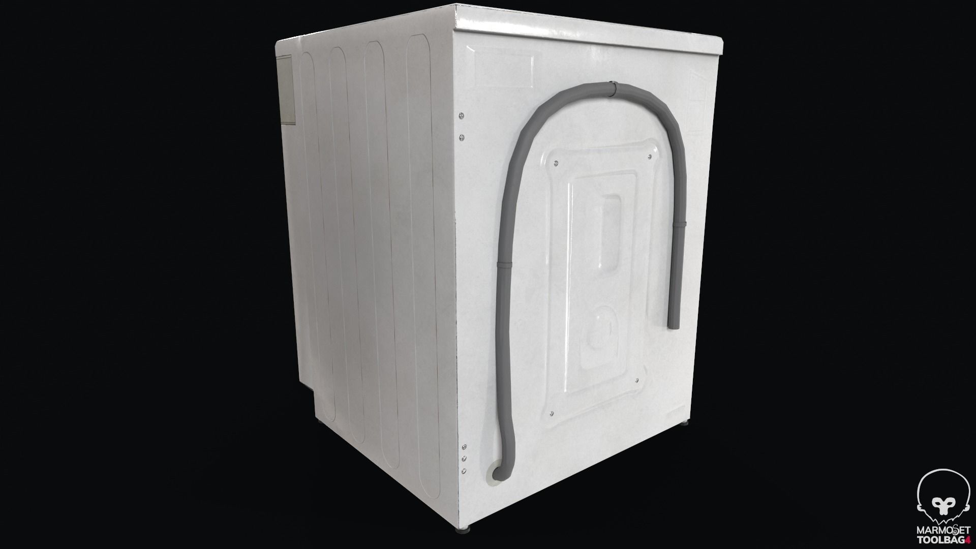 Washing Machine Low-poly 3D model_7
