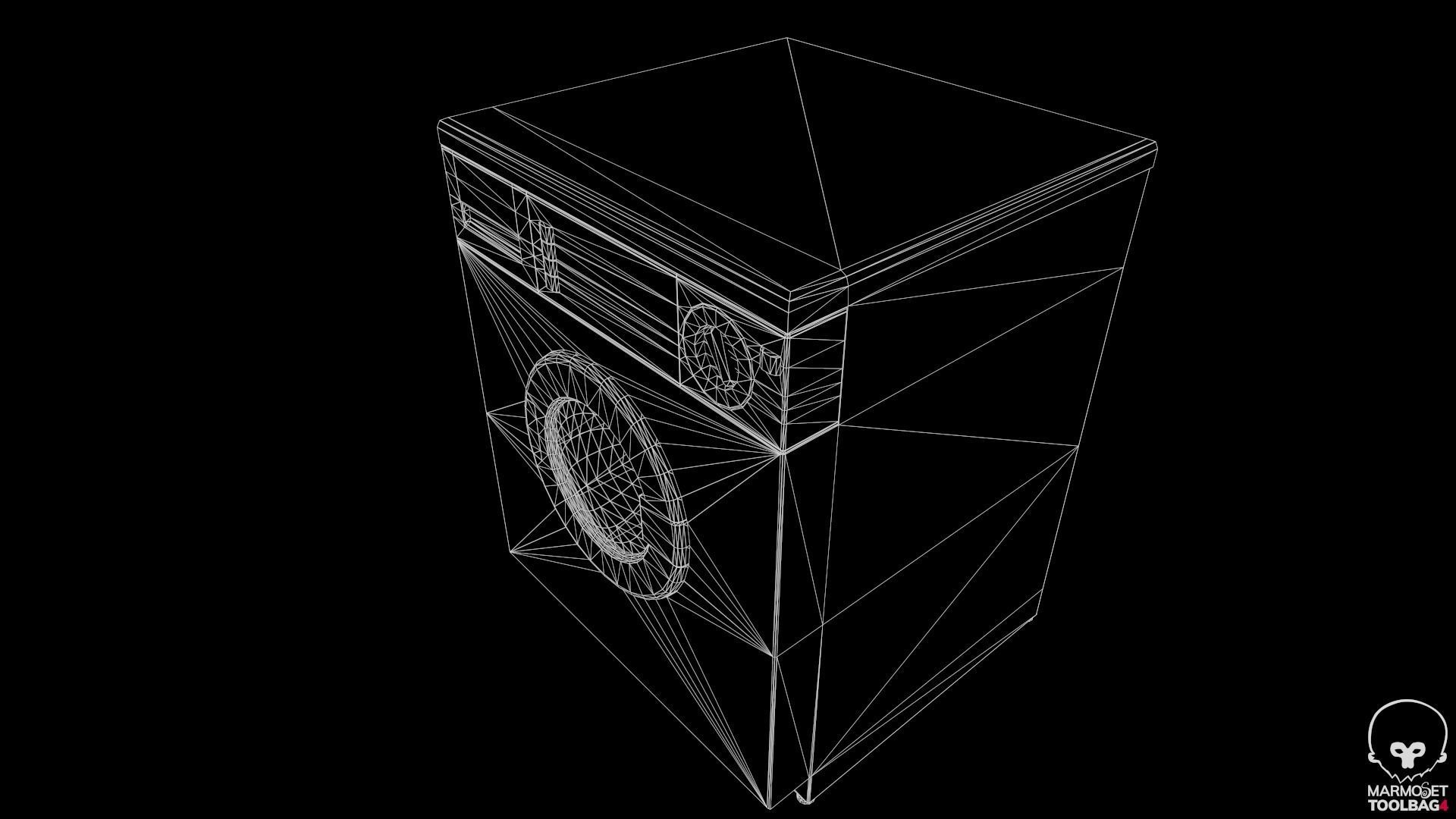 Washing Machine Low-poly 3D model_13