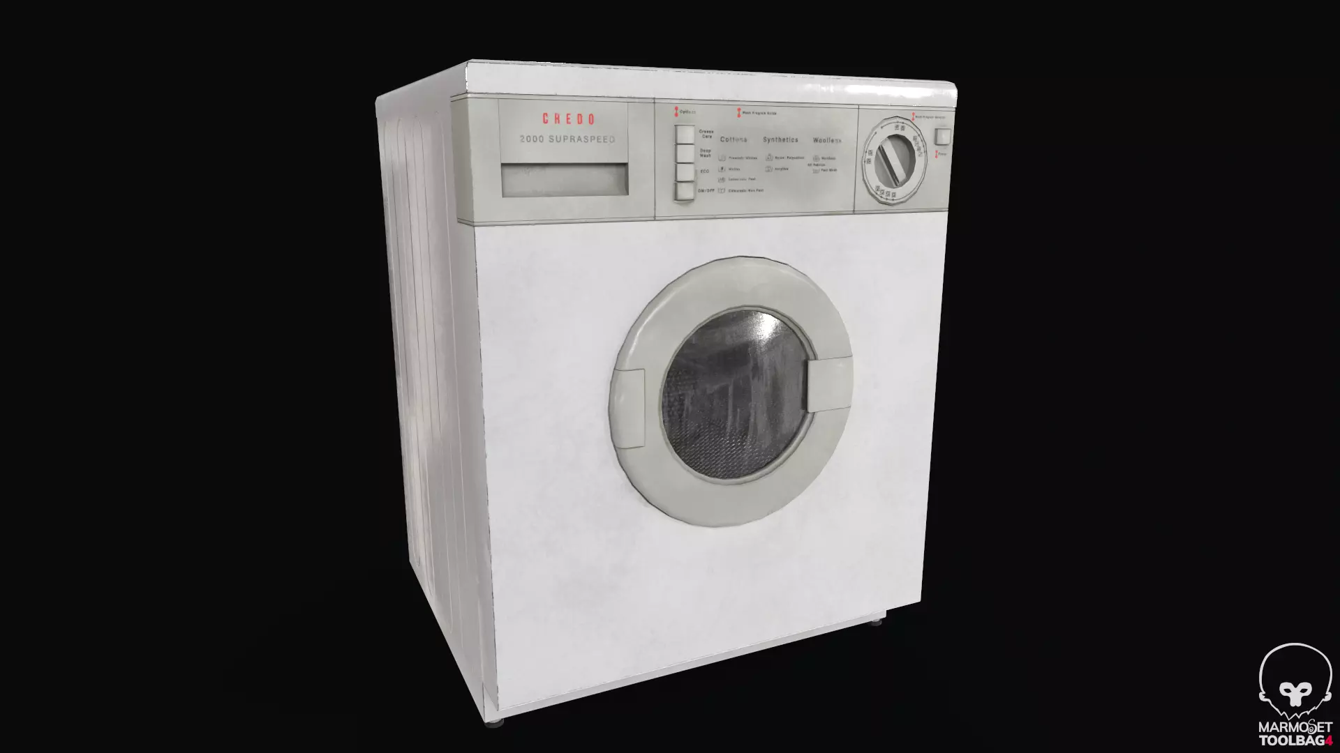 Washing Machine Low-poly 3D model_0