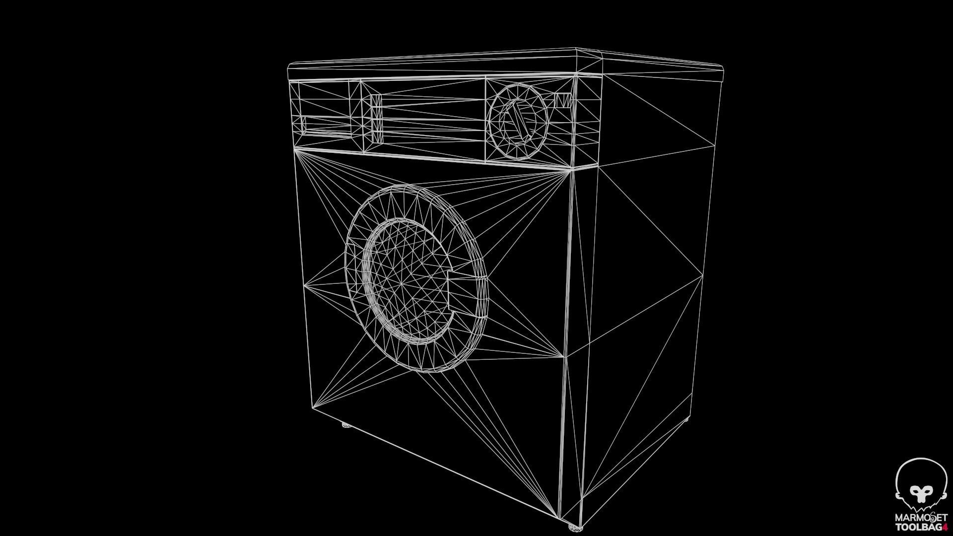 Washing Machine Low-poly 3D model_11