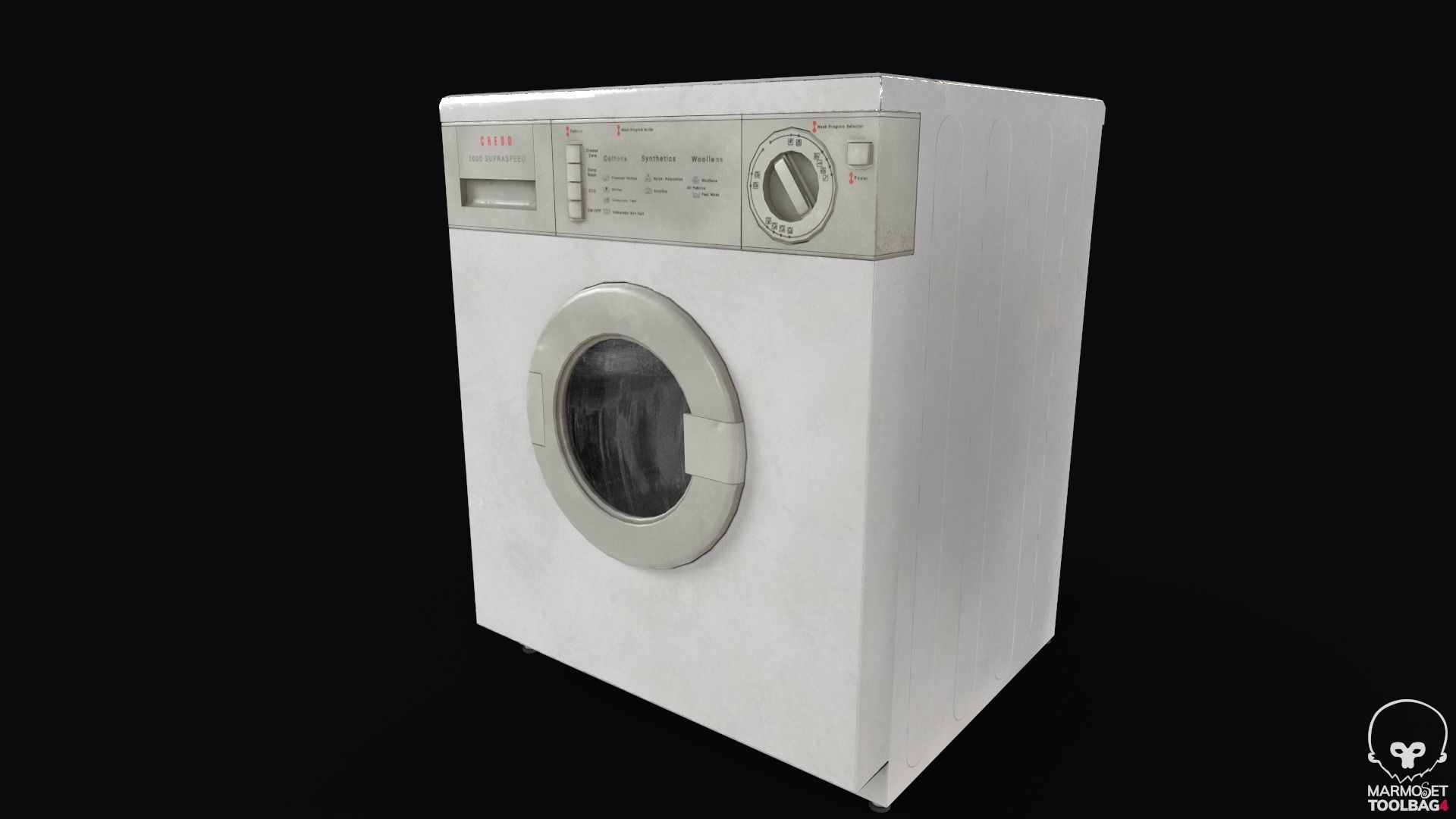 Washing Machine Low-poly 3D model_4