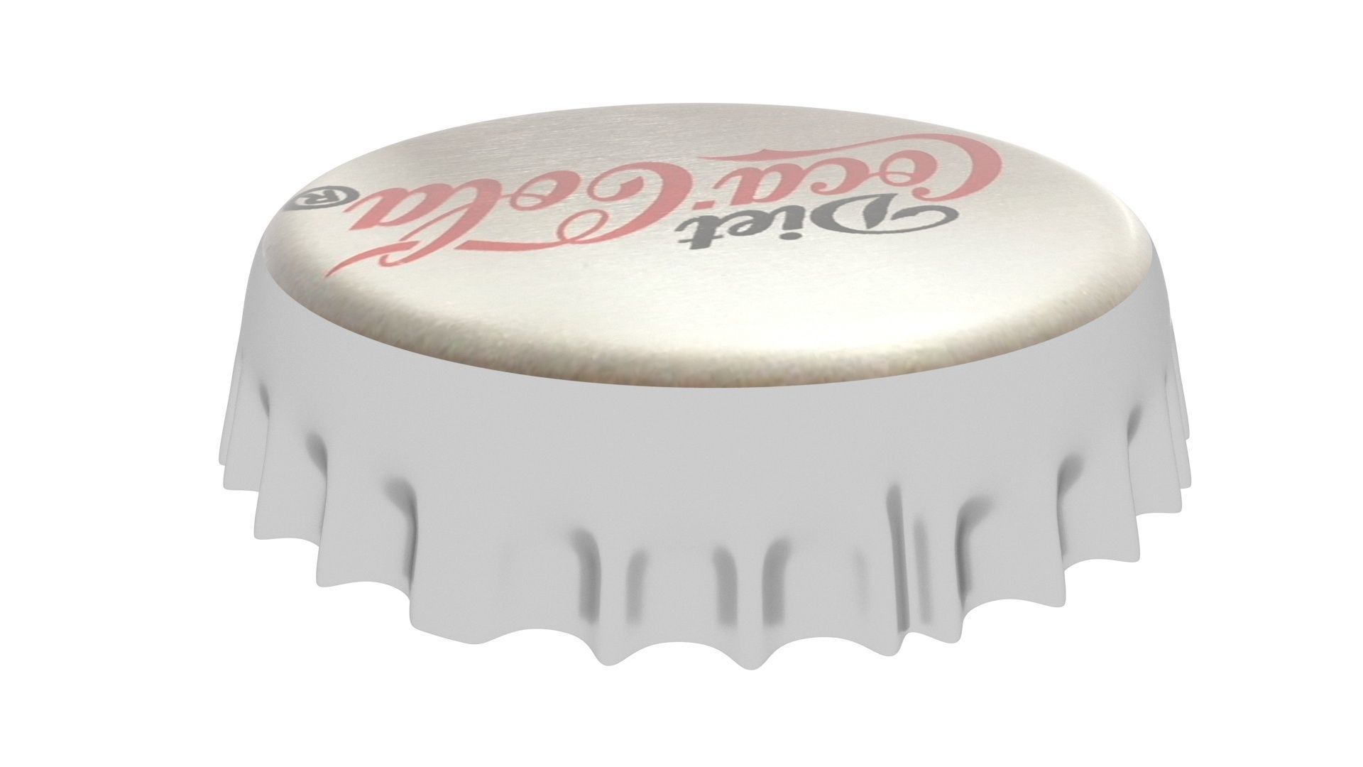 Coca Cola Light Bottle Cap 3D model_10