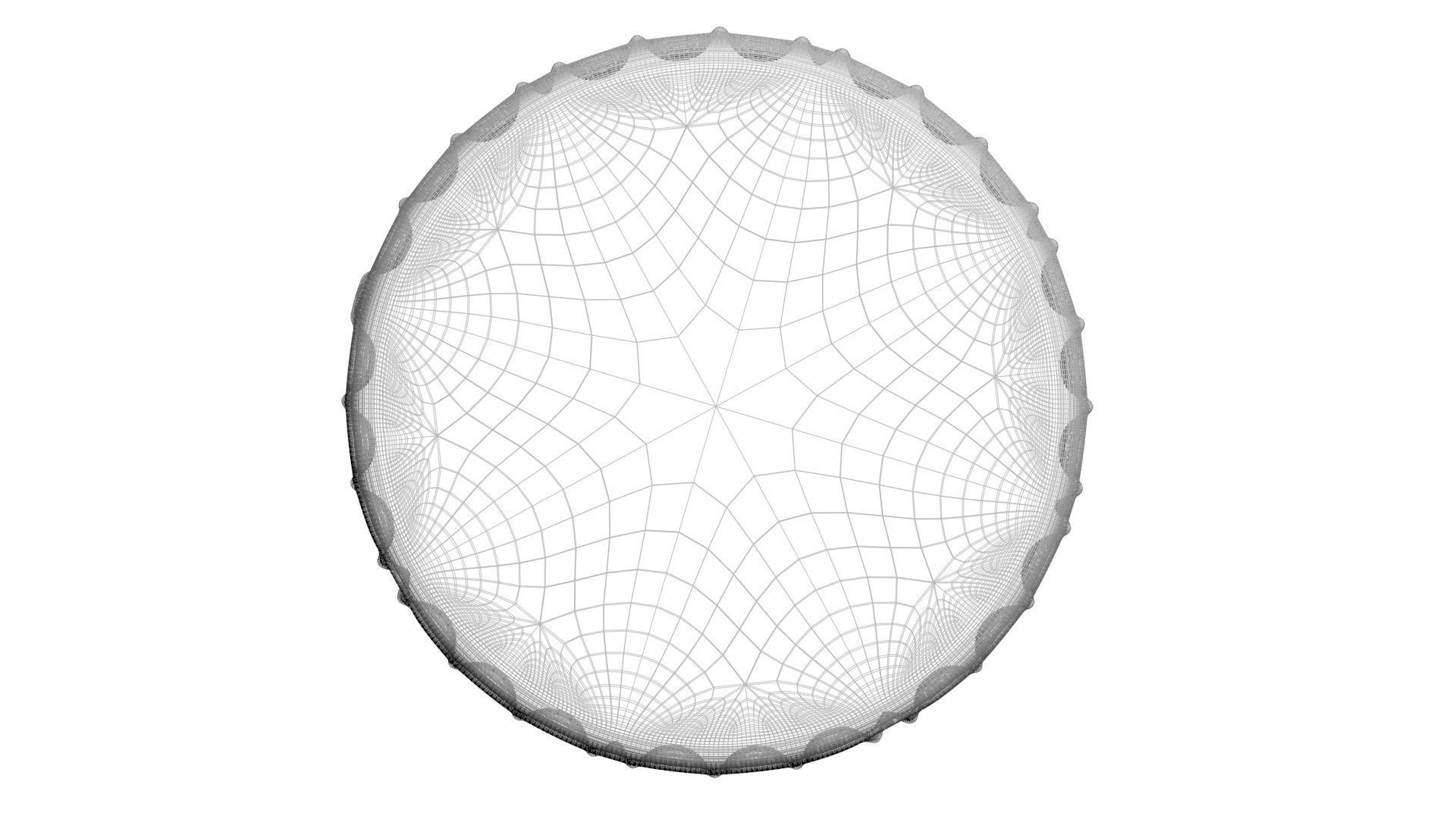 Coca Cola Light Bottle Cap 3D model_18