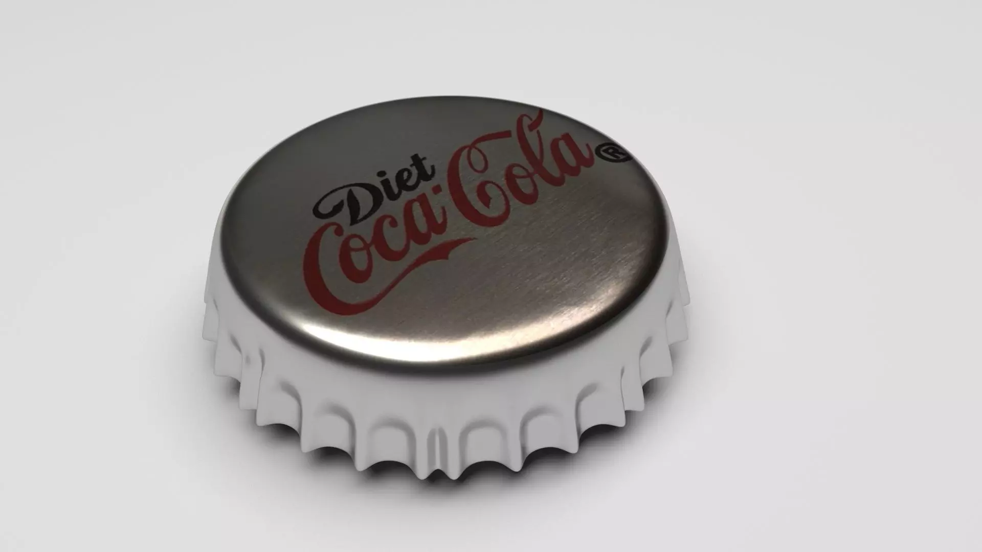 Coca Cola Light Bottle Cap 3D model_0