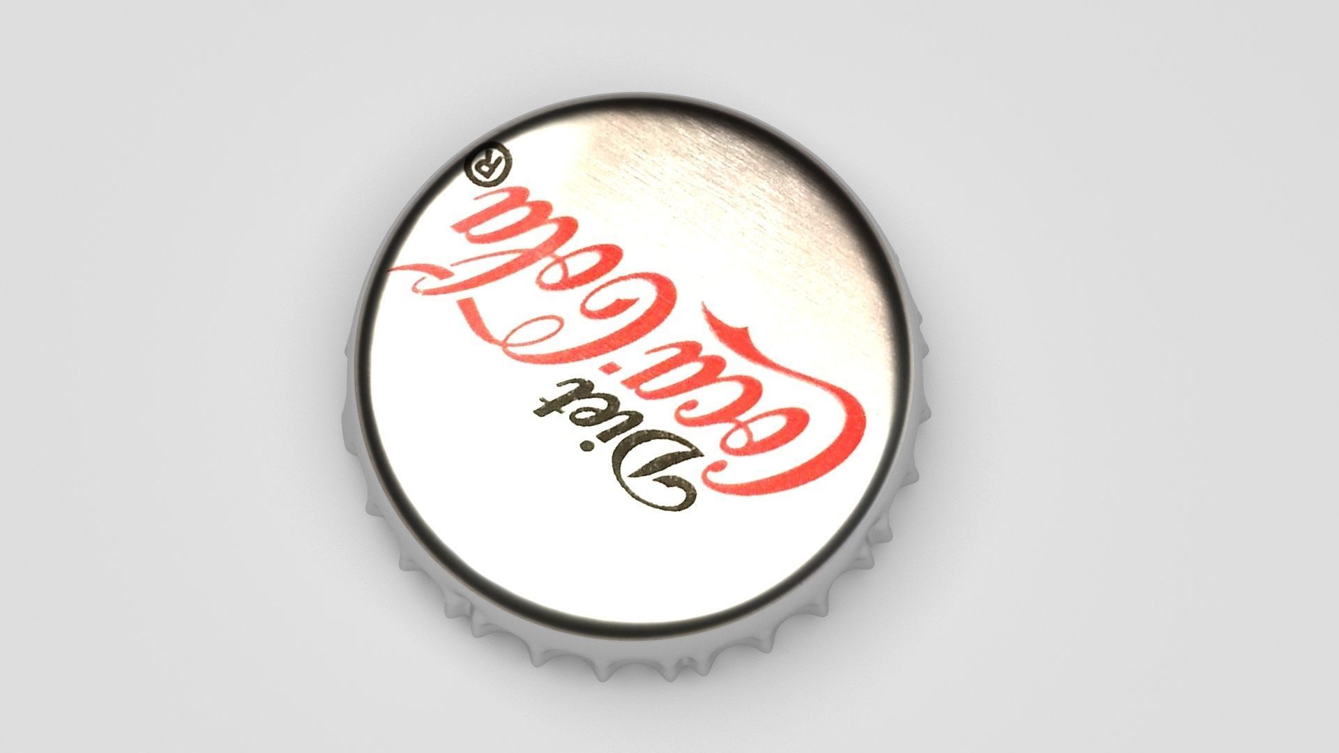 Coca Cola Light Bottle Cap 3D model_3