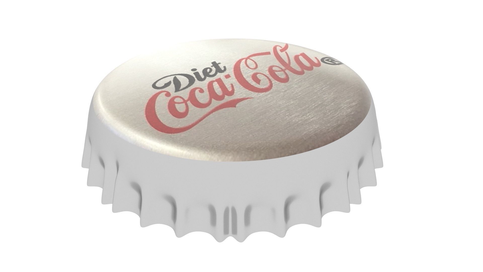 Coca Cola Light Bottle Cap 3D model_8